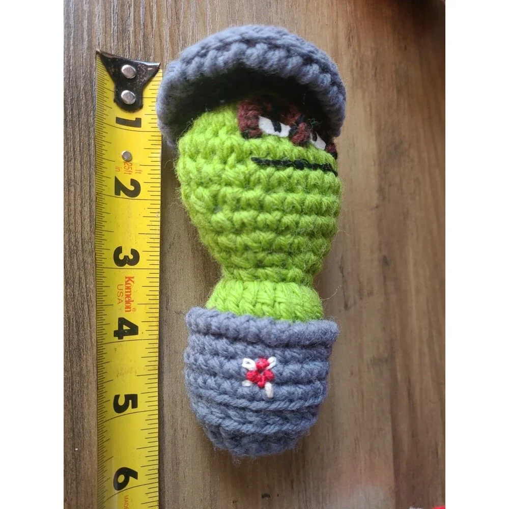 Set 4 Sesame Street Crocheted Ornaments Cookie Monster Miss Piggy Oscar Big Bird